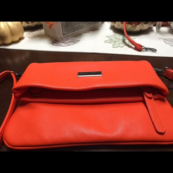Bright Coral Orange Jimmy Choo Bag NWOT - Picture 2 of 8